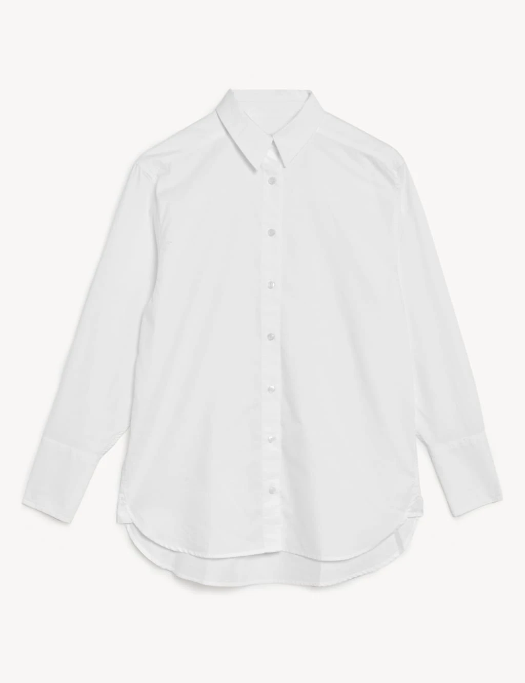 Jaeger Pure Cotton Oversized Long Sleeve Shirt 2 Jaeger Pure Cotton Oversized Long Sleeve Shirt - Image 2